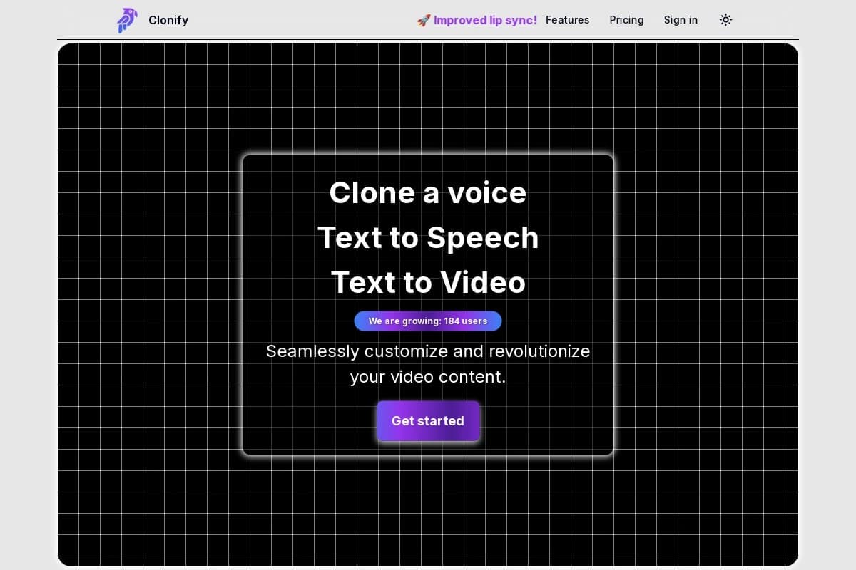 Clonify AI preview